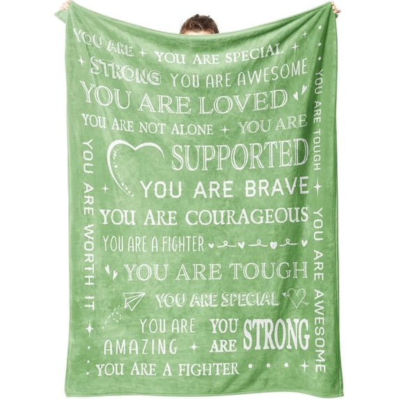 Gifts for Women or Men - Blanket Gifts for Christmas, Get Well Blanket, Inspirational Gifts for Her Him, Feel Better After Surgery Gifts, Thinking of You Gifts for Mom Friend Sister Coworker