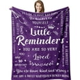thumbnail image 1 of Gifts For Women/Men, Little Reminders Purple Gifts Blanket 60"X50", Mental Health Gifts, Inspirational Gifts For Women, Motivational/Encouragement Gifts For Women Men, Christmas Birthday Gifts, 1 of 12