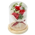 thumbnail image 1 of Gifts for Women Mom Christmas Preserved Rose Bouquet with LED Birthday Gifts for Grandma Mother Wife Friends Light up Forever Flower Roses in Glass Dome Valentines Day Wedding Anniversary, 1 of 2