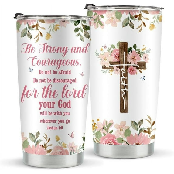 Gifts for Women, Mom, Friend, Christian Tumbler Gifts for Women, Religious Gifts, Inspirational Gifts for Women, Mothers Day, Birthday Gifts for Her - 20oz Faith God Tumbler