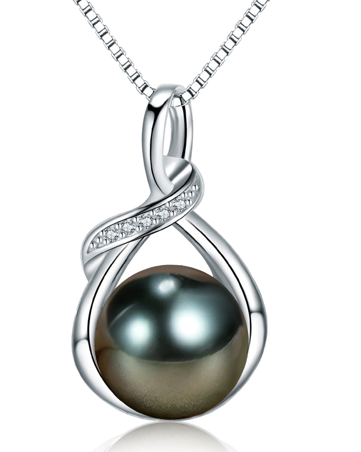 LEIDANY Gifts for Women Wife-Tahitian-Black-Pearl-Necklace-Gift for Wife Wedding Birthday Anniversary Jewelry-Valentines Christmas Day Gifts Mom Girlfriend Her- Mothers Day Gifts for Mom Women