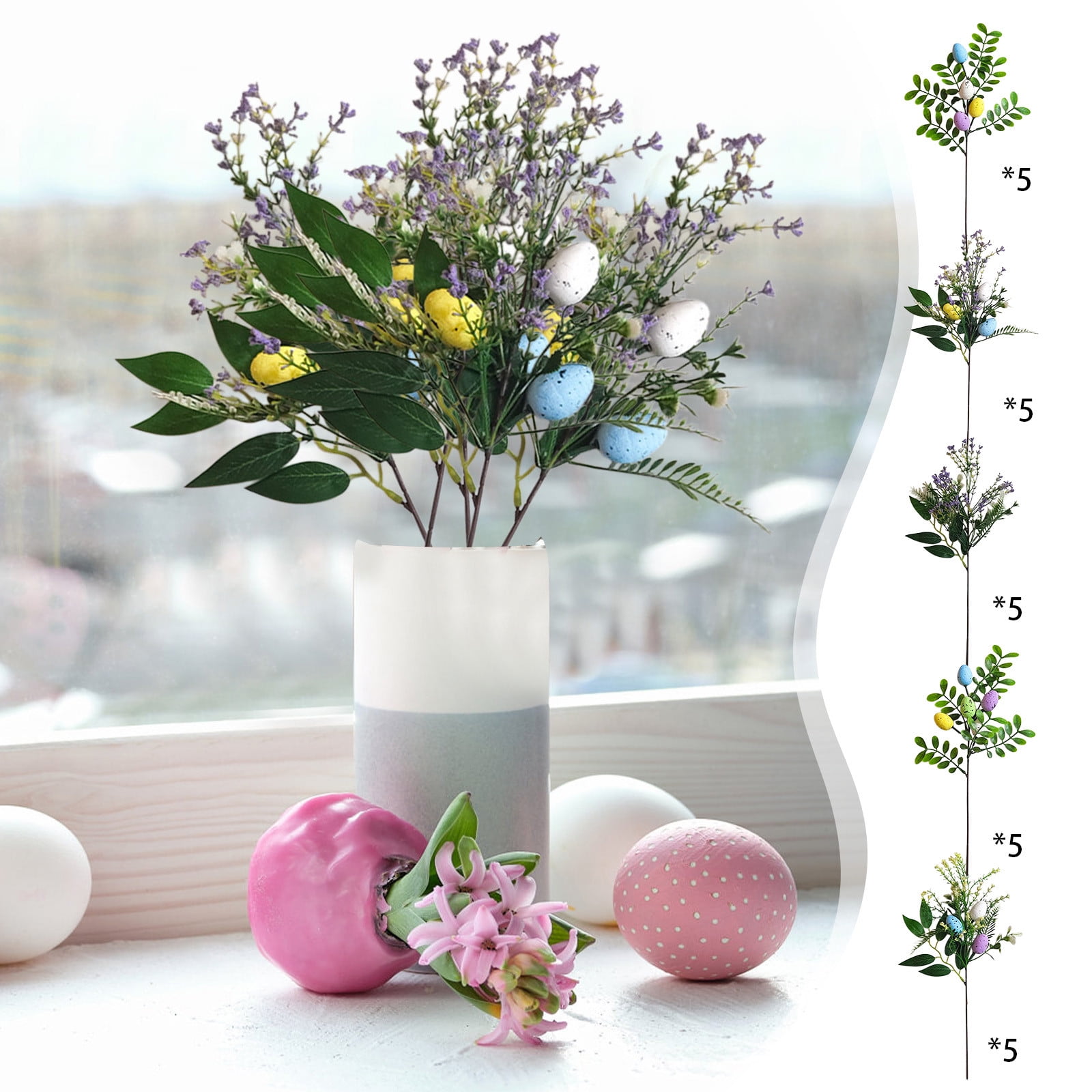 Gifts for Her Wzzjkit Artificial Flowers, Easter Eggs Tree Branches  Tabletop Decor, Fake Flowers Bulk Easter Decorations for Home Party Wedding  Holiday Spring - Walmart.com, image size:1600x1600
