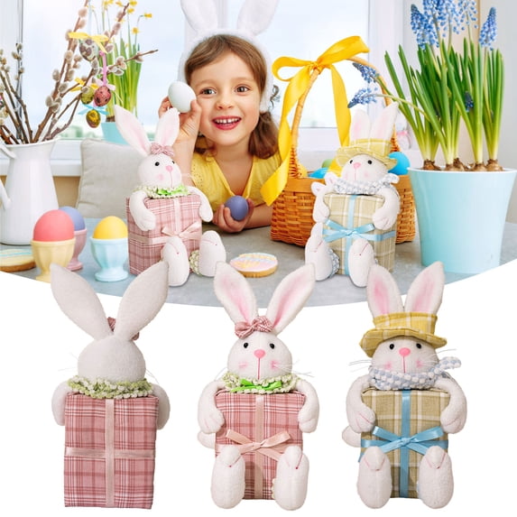 Gifts for Her Wzzjkit Easter Bunny Easter Decoration Bunny Toys Cute Faceless Doll Carrot Bunny for Easter Party Home Holiday Cute Rabbit Easter Day Gifts Decor, Bunny Stuffed Animals