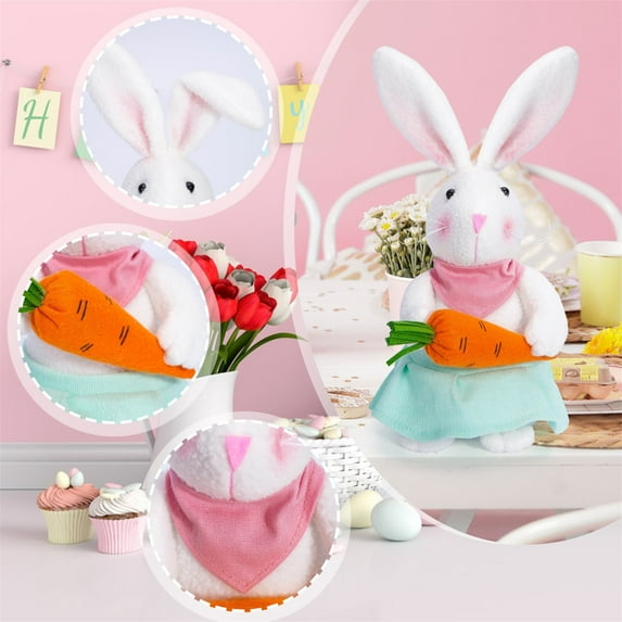 Gifts for Her Wzzjkit Easter Bunny Easter Decoration Bunny Toys Cute Faceless Doll Carrot Bunny for Easter Party Home Holiday Cute Rabbit Easter Day Gifts Decor, Bunny Stuffed Animals