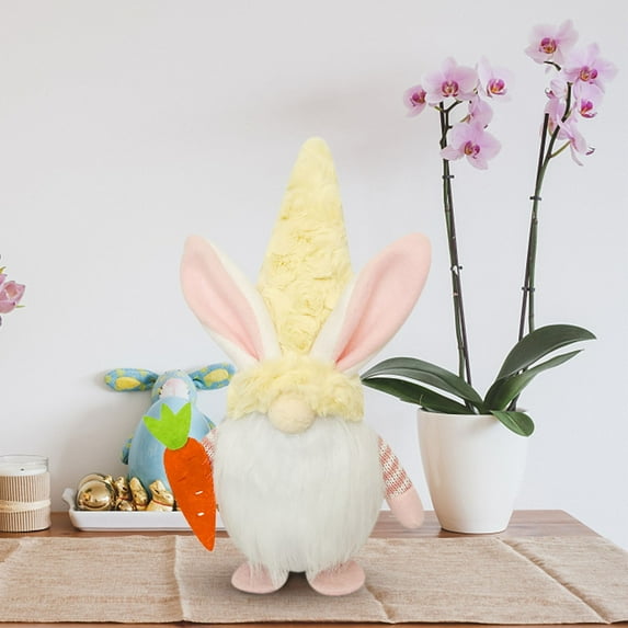 Gifts for Her Wzzjkit Easter Gnomes, Easter Bunny Gnomes Cute Hand-made Faceless Doll, Easter Bunny Toys Ornaments Tabletop Decor for Party Home Holiday