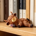 thumbnail image 1 of Gifts YYV Durable Resin Cow Tabletop Figurine Highland Cow Sculpture Shelf Mantel Decorative Accent For Home 1-Pack, 1 of 8