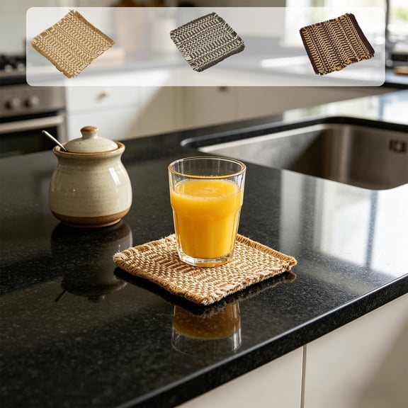 Gifts YYV Vintage Woven Fringe Coasters Mats Bohemian Square Cloth Trivet Heat Resistant for Coffee Table Tea Cup Home Decorative Knitted Insulation Pads Kitchen Accessories Bar