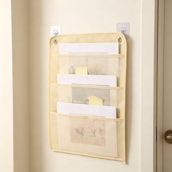 Gifts YYV Wall Mounted Handheld File Storage Bag Portable over Door File Organizer with Multiple Slots Mail Holder Document Catcher Stationery Storage Pocket for Home Office Classroom