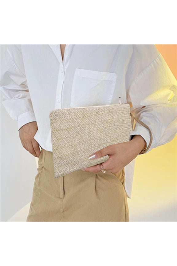 Gifts YYV Women Summer Straw Woven Purse Lightweight Portable Handheld Beach Bag Natural Woven Raffia Tote for Vacation Market Casual Daily Use Boho Fashion Accessory