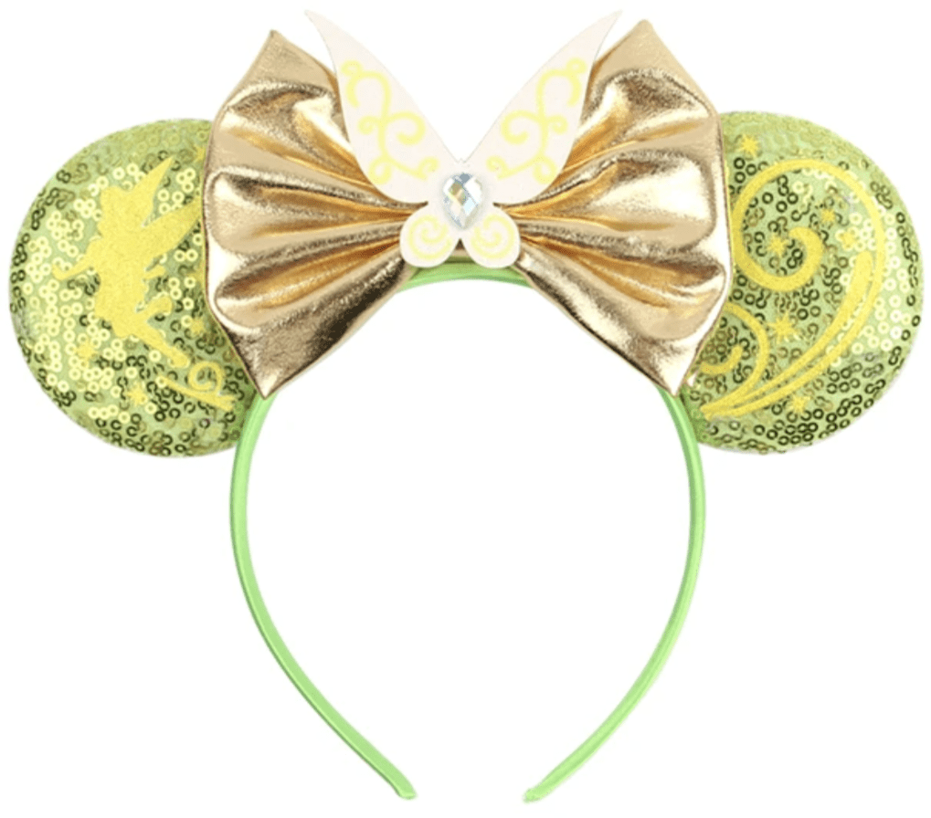 Green Mickey Ear Headband with Gold Bow Mouse Ears St. Patrick main image 3