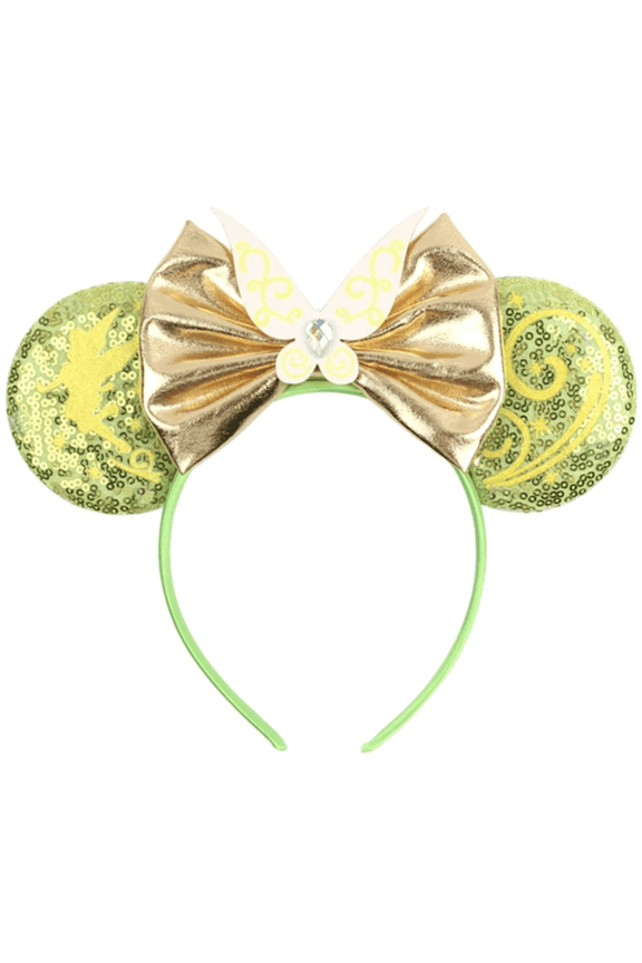 Green Sequin Mickey Minnie Ears Headband / Minnie Inspired Princess Ears / Minnie Headband