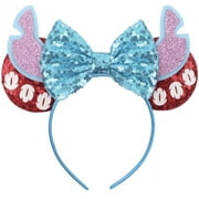 Gifts by RD Lilo and Stitch Inspired Minnie Ears, Blue Mickey Ears, Blue Ears, Lilo and Stitch Minnie Ears, Lilo and Stitch Mickey Ears