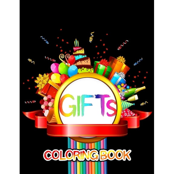 Gifts coloring book: Amazing coloring book, cute coloring book for kids all age (Paperback)