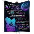 thumbnail image 1 of Gifts for 10 Year Old Girl, Gift for 10 Year Old Girl, 10 Year Old Girl Gift Ideas, 10 Year Old Daughter Throw Blanket , Daughter Gifts from Mom, 1 of 7