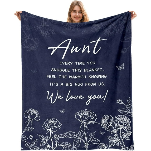 Gifts for Aunts for Mothers Day Christmas, Aunt Gift Blanket, Aunt Birthday Gifts Throw Blankets 60"x80"