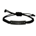 thumbnail image 1 of Gifts for Bookbinder, In a world where you can be anything, Appreciation Birthday Black Rope Bracelet for Men, Women, Friends, Coworkers, 1 of 4