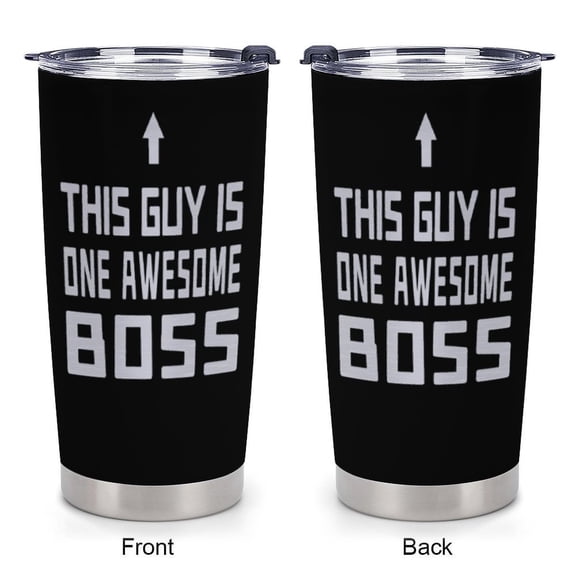 Gifts for Boss - Funny World Best Boss Day Gifts for Men, Women - Birthday Gift for Bosses from Employee, 20 Oz Engraved Tumbler