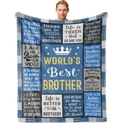 Gifts for Brother, Best Brother Birthday Gifts from Sister Blanket, Adult Brother Gift from Sister
