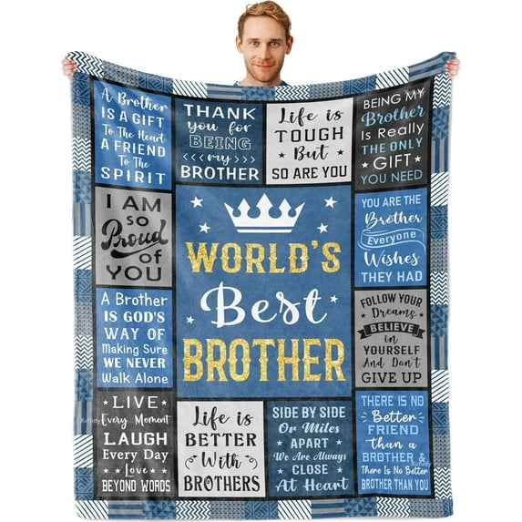 Gifts for Brother, Best Brother Birthday Gifts from Sister Blanket, Adult Brother Gift from Sister