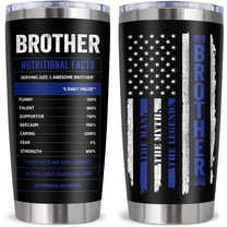Gifts for Brother, Birthday Gift for Brother Tumbler 20Oz, Best Brothers Birthday Gift from Sister, Gifts for Adult Brothers