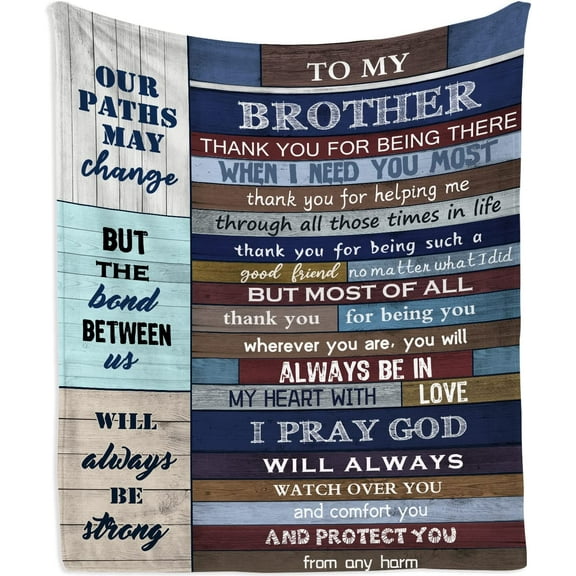 Gifts for Brother Brother Gifts Blanket 60"x50" Bro Birthday Gift from Sister Cool for Him from Sisters Best Brothers Ever Throw Blankets