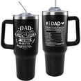thumbnail image 1 of Gifts for Dad, 40oz Best Dad Ever Tumbler with Lid and Straw, Birthday Fathers Gifts Ideas from Daughter Son, Stainless Steel Insulated Drinking Cup, 1 of 6