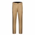 thumbnail image 1 of AXXD New Daily Formal Slim Straight Trousers Suit Pants Men Gray Work Pants Khaki 8, 1 of 3