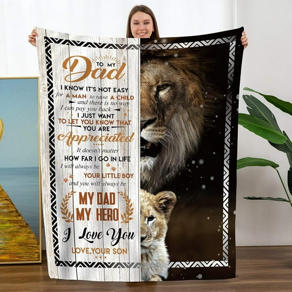 Gifts for Dad, Dad Fathers Day Birthday Gift from Son, Dad Blanket Birthday Christmas Bday Gifts Throw Blanket(Size:50"x60")