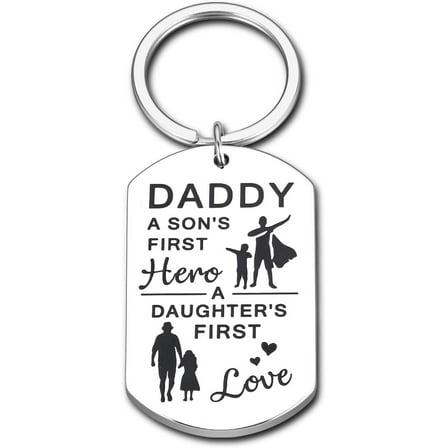 Gifts for Dad Fathers Day Birthday Christmas Keychain Gifts from Son Daughter