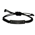 thumbnail image 1 of Gifts for Dancer, In a world where you can be anything, Appreciation Birthday Black Rope Bracelet for Men, Women, Friends, Coworkers, 1 of 4