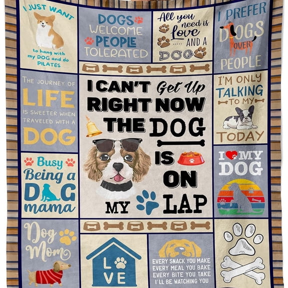 Gifts for Dog Moms, Dog Lover Blanket for Women, Personalized Pet Gift for Her
