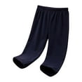 thumbnail image 1 of Gifts for Family Clearance 0-9Years Toddler Kids Kids Winter Boys Girls Solid Color Thickening Home Wear Clothes Pants Navy 3 Years, 1 of 4