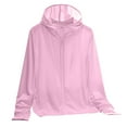 thumbnail image 1 of Women's Summer Sunscreen Clothing Lightweight Reflective Solid Breathable Hooded Sunscreen Clothing, 1 of 3