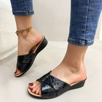 Women's Sandals Fashion Casual Spring New Beach Fish Mouth Thick Bottom Wedge Heel Slippers