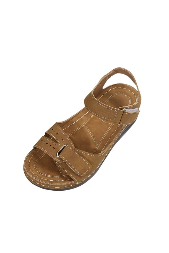 Womens Sandals Comfortable Fashion Women Casual Round Head Sandals Comfy Beach Casual Shoes