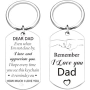 Gifts for Fathers Day Best Dad Ever Gifts Dad Christmas Keychain Gift for Daddy Remember I Love You Birthday Gift for Papa Jewelry