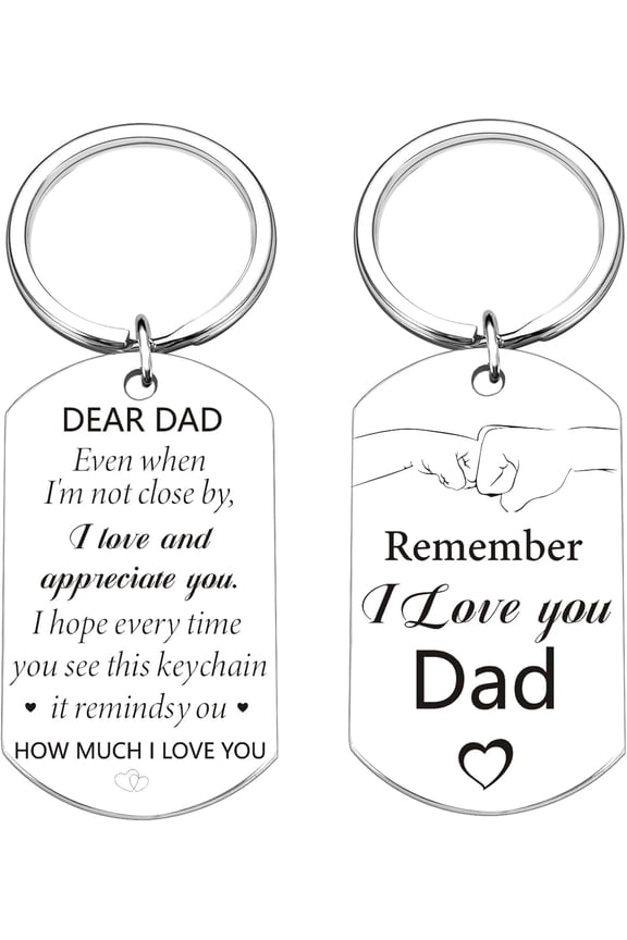 Gifts for Fathers Day Best Dad Ever Gifts Dad Christmas Keychain Gift for Daddy Remember I Love You Birthday Gift for Papa Jewelry