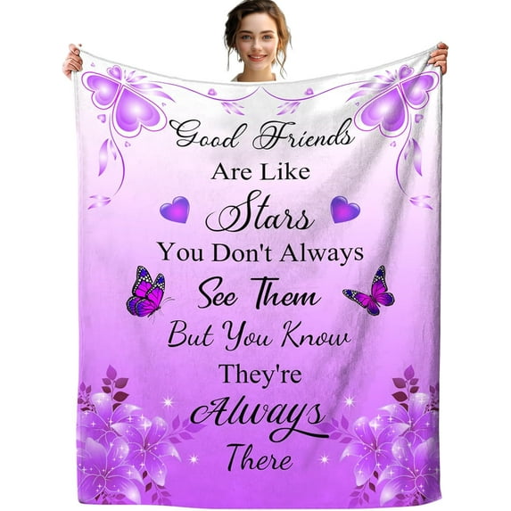 Gifts for Friend Blanket Throw Friends Birthday Gifts Ideas for Bestie BFF Women Girls Mothers Day Blankets to My Friend Friend Gifts 50" X40