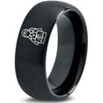 thumbnail image 1 of Gifts for Friends Mens Black Rings Gamer Tungsten Boho Jewelry 100th Birthday Gift Monogram Ring, 1 of 8
