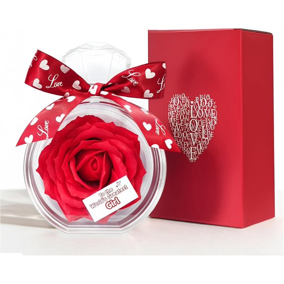 Gifts for Girlfriend Valentines Day Birthday Anniversary Cute Women Artificial Soap Rose Flowers Present