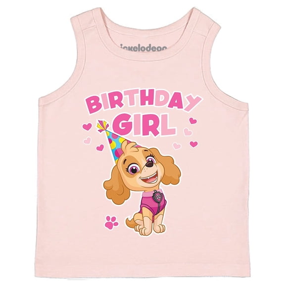 Gifts for Girls Skye Birthday Girl Tank Top 2nd 3rd 4th 5th Paw Patrol Shirt Summer Toddler Unisex Sleeveless Shirt 3T Light Pink
