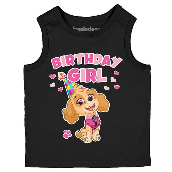 Gifts for Girls Skye Birthday Girl Tank Top 2nd 3rd 4th 5th Paw Patrol Shirt Summer Toddler Unisex Sleeveless Shirt 5T Black
