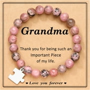 Gifts for Grandma/Nana/Mom/Aunt/Bestie, Puzzle Bracelet for Christmas/Valentines Day/Mothers Day/Birthday/Anniversary