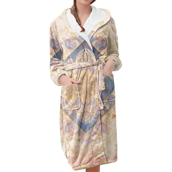 Gifts for Her Cotton Robes for Women Fuzzy Women's Nightgowns & Sleepshirts Oversize Cute Women's Sleepwear House Womens Robe Pink