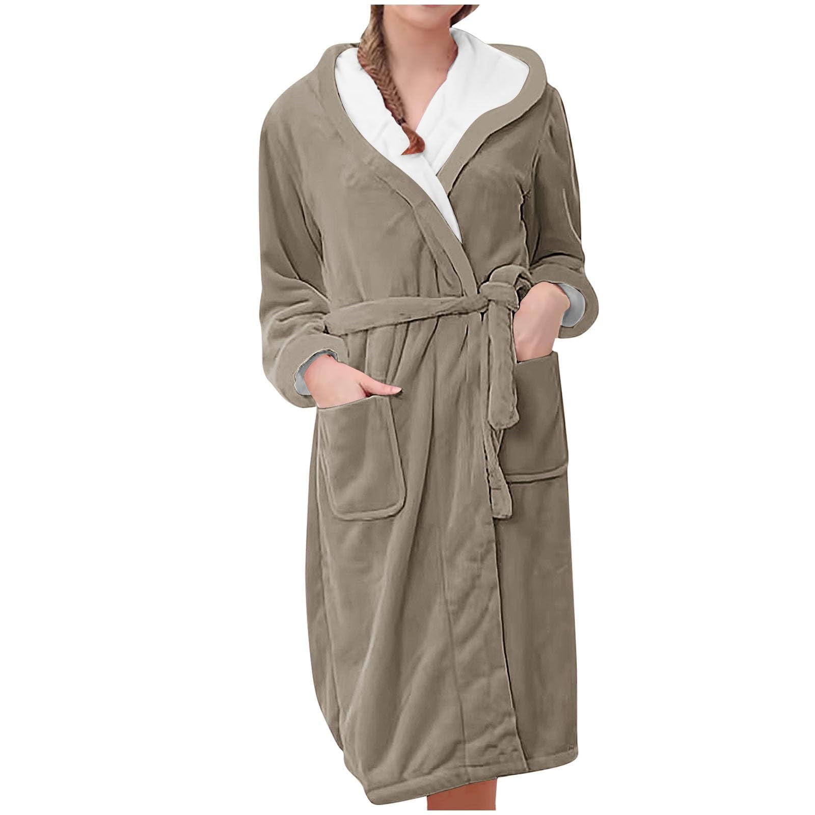 Gifts for Her Robe for Women Fluffy Loungewear Oversized Hooded Women's ...