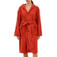 thumbnail image 1 of Gifts for Her Robe for Women Fuzzy Loungewear Oversized Hooded Women's Robes Bath Womens Bathrobe Orange, 1 of 9