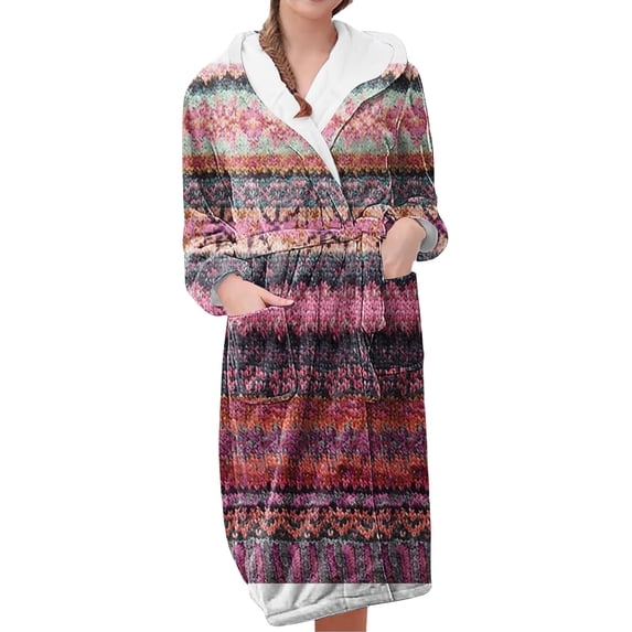 Gifts for Her Robes for Women Fleece House Coat Oversized Kimono Women's Sleepwear Spa Womens Bathrobe Pink
