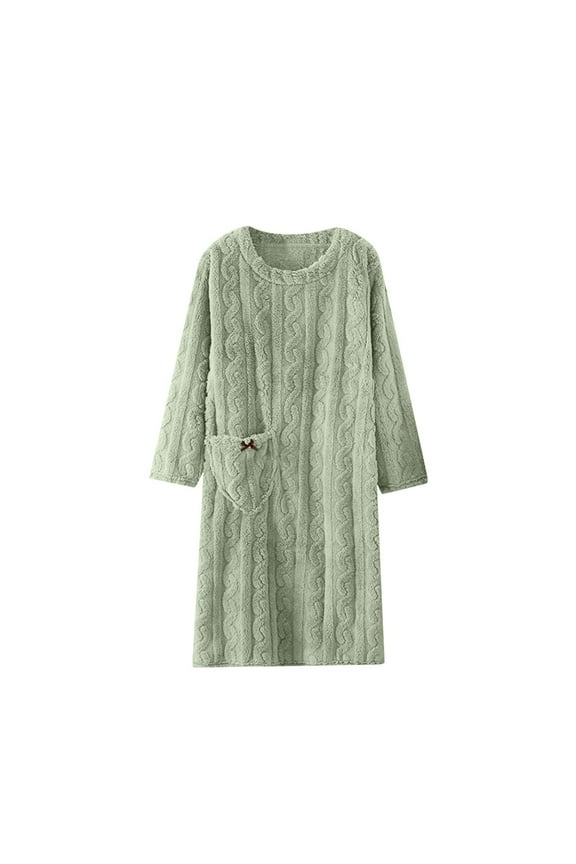 Gifts for Her Robes for Women Fluffy House Coat Oversized Soft Women's Sleepwear Spa Womens Bathrobe Green