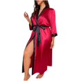 thumbnail image 1 of Gifts for Her Robes for Women Fuzzy House Coat Oversized Kimono Women's Sleepwear Spa Womens Bathrobe Red, 1 of 3
