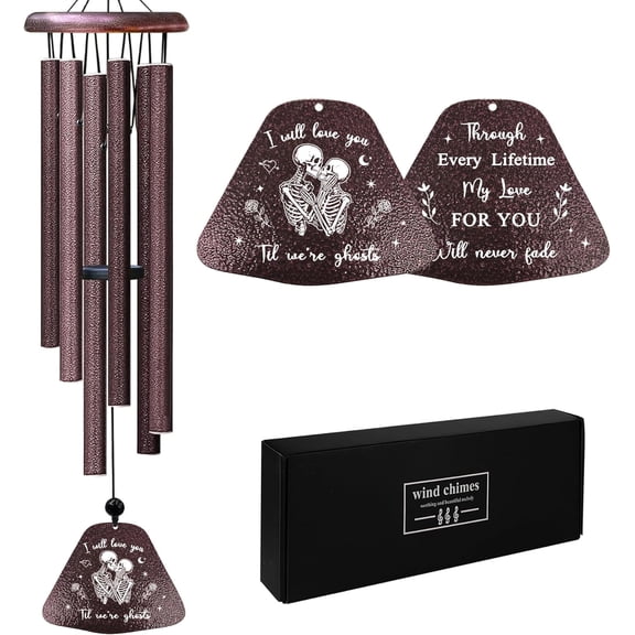 Gifts for Him Her, Anniversary Christmas Chimes Gifts for Men/Women, Wedding 32" Wind Chimes Decor for Couple, I Love You Romantic for Him